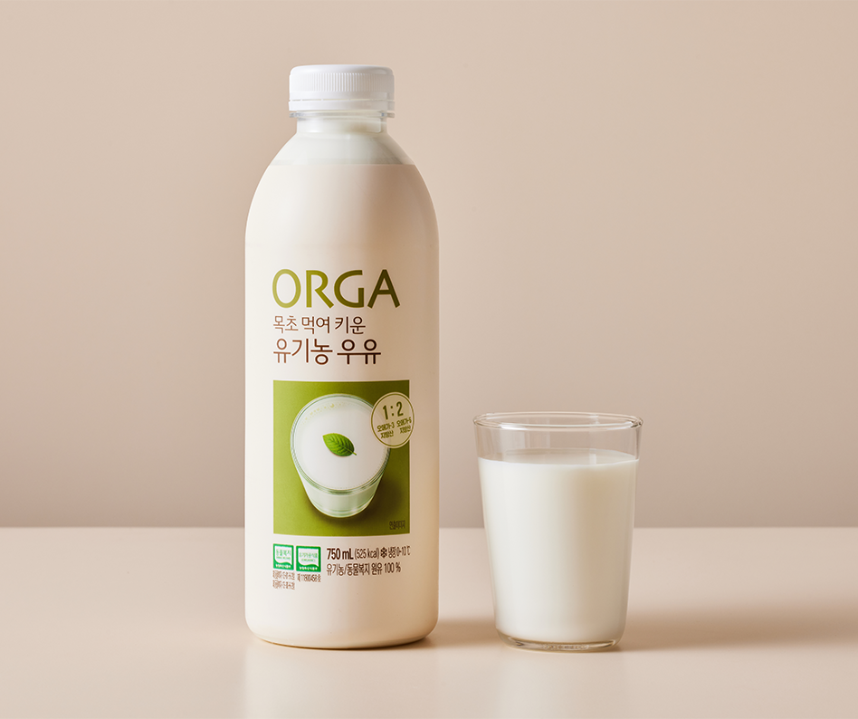 목초 먹여 키운 유기농 우유 (750ml) | #풀무원, 나와 지구를 위한
